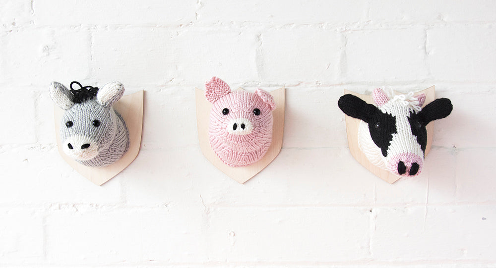 Farm Friends - Mini Animal Heads Knitting Kit (5848007999645)