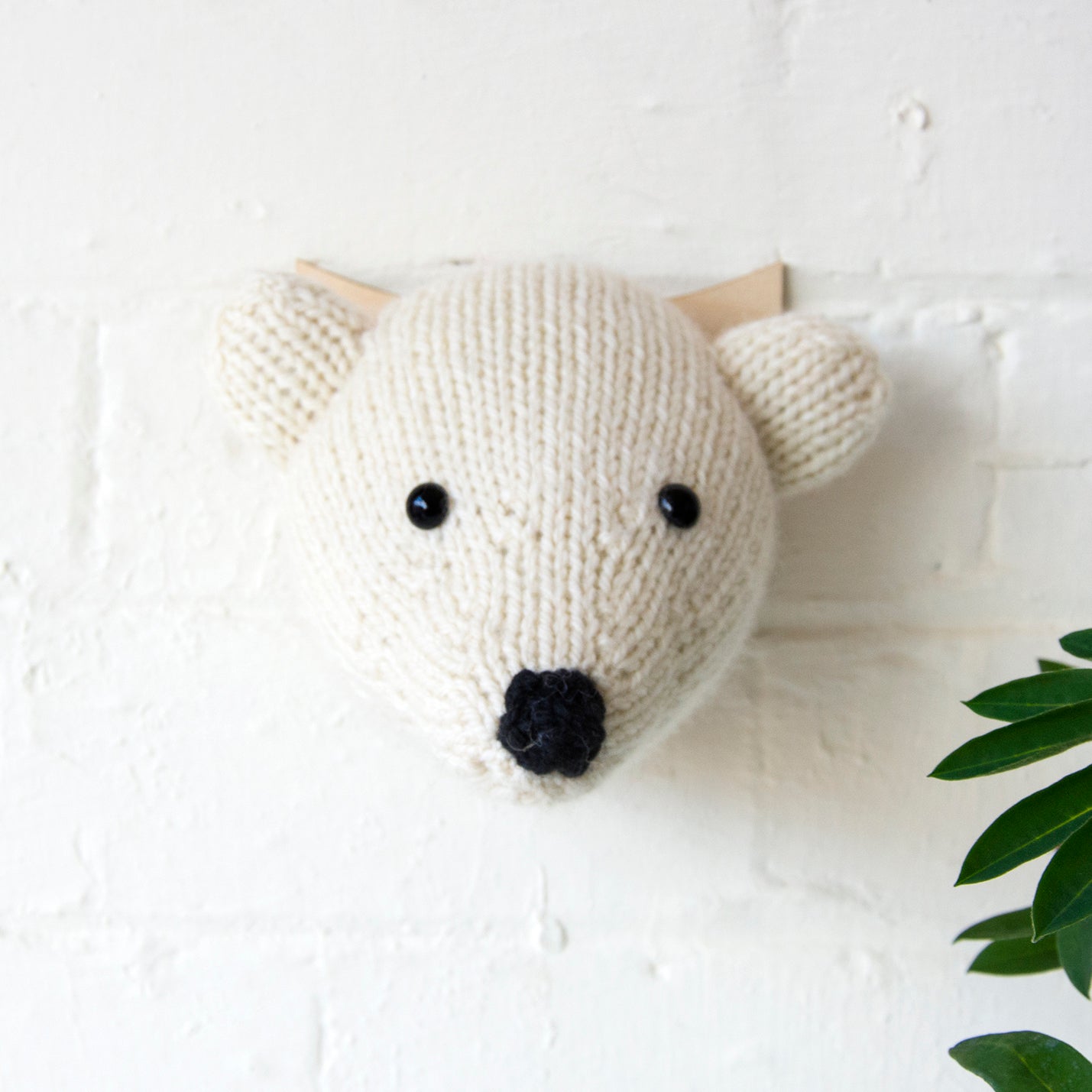 Mini Polar Bear Head Knitting Kit (4579028041860)