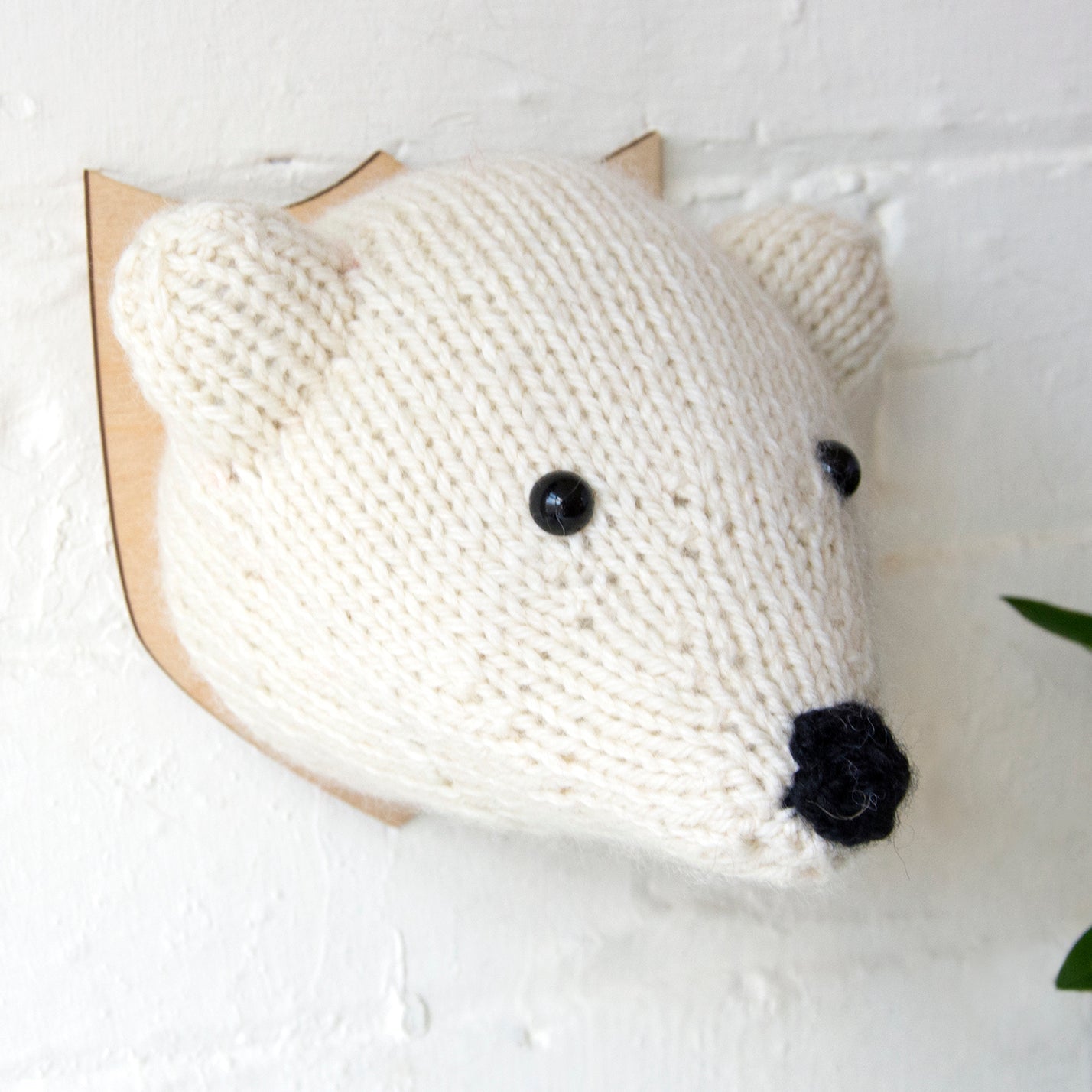Mini Polar Bear Head Knitting Kit (4579028041860)