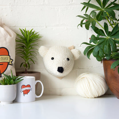 Mini Polar Bear Head Knitting Kit (4579028041860)