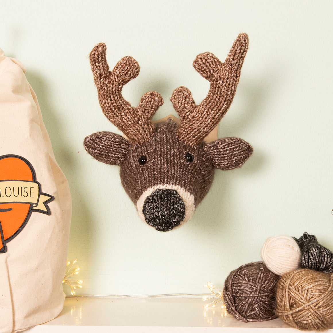 Mini Deer Head Knitting Kit (5889303380125)