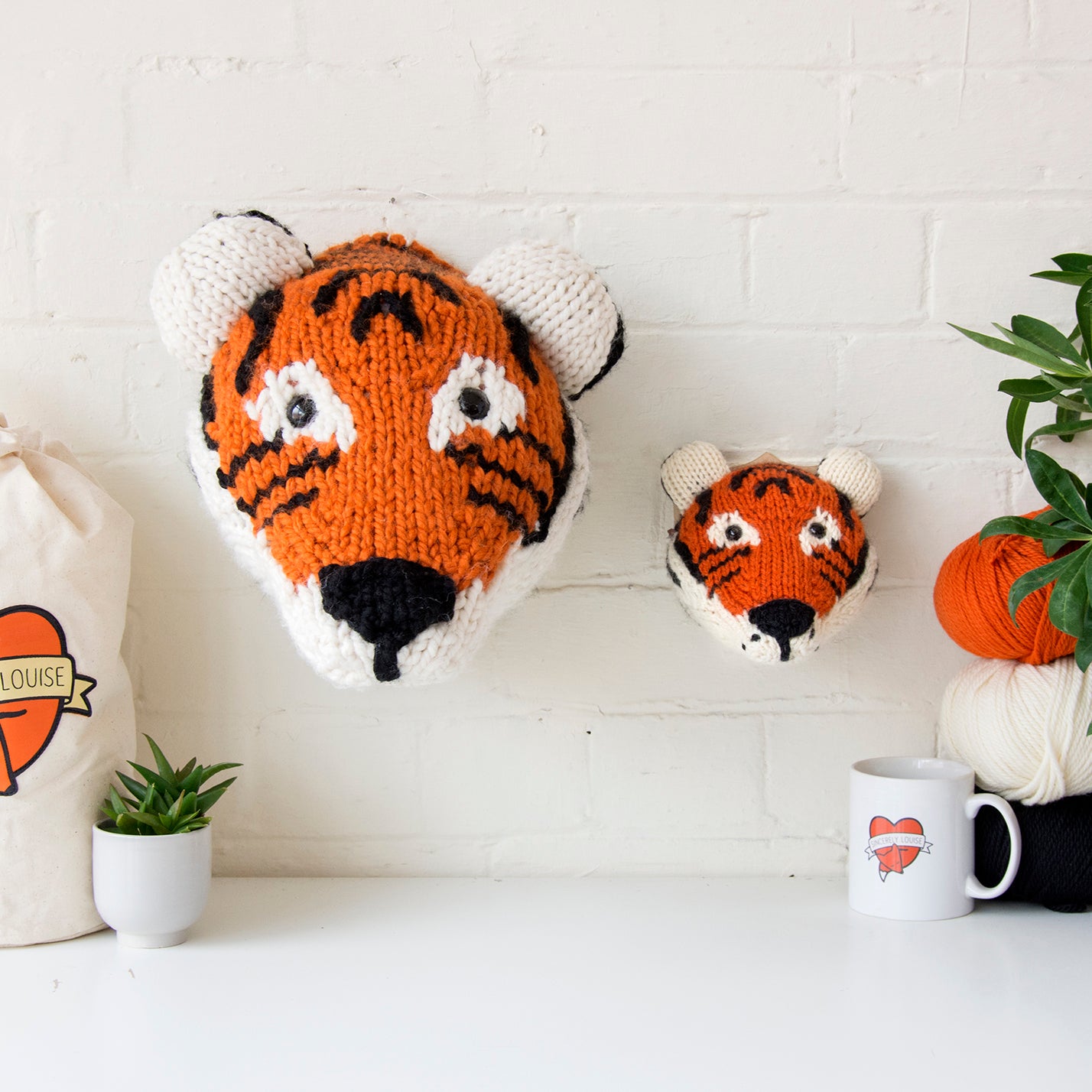 Mini Tiger Head Knitting Kit (4579100754052)