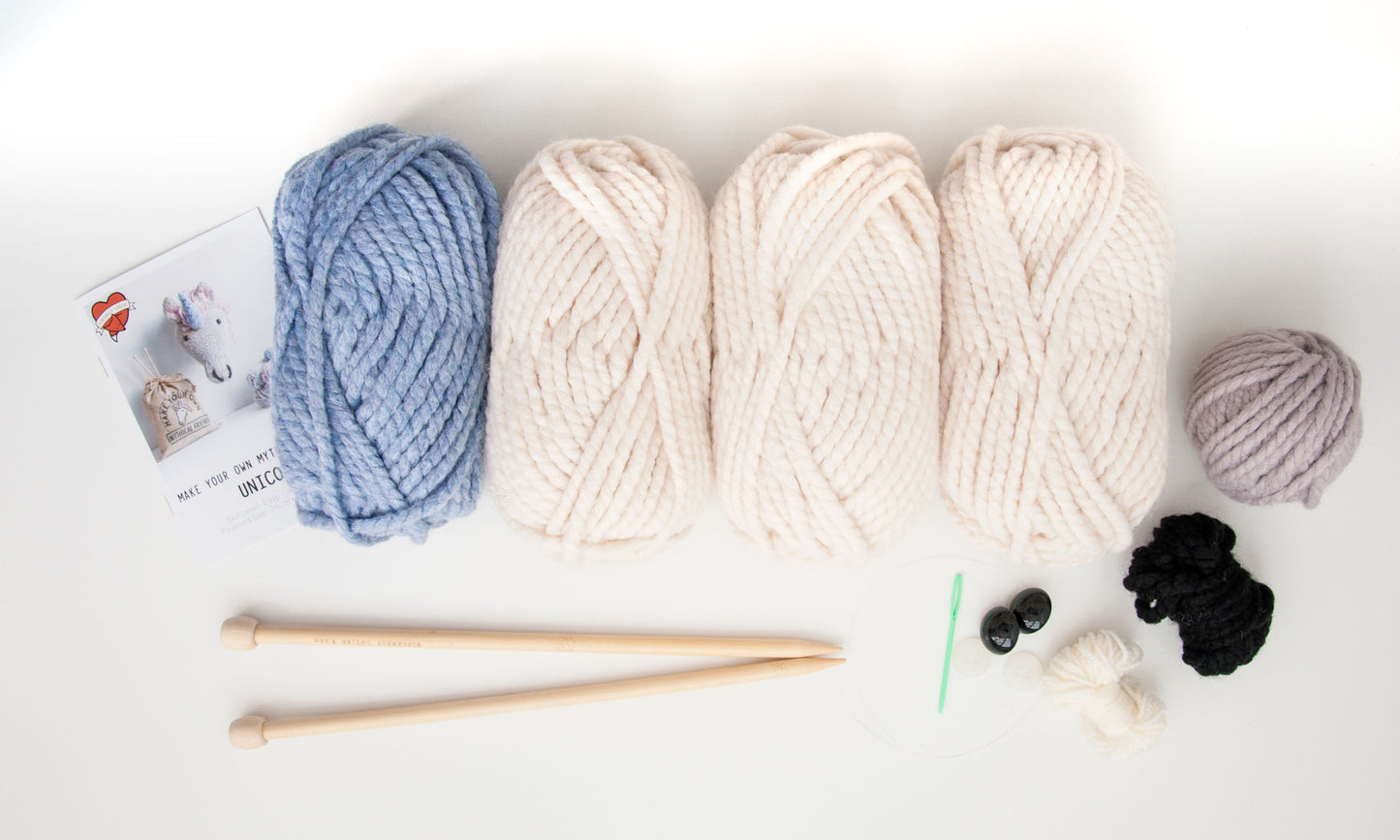 Giant Unicorn Head Knitting Kit (4508614033540)