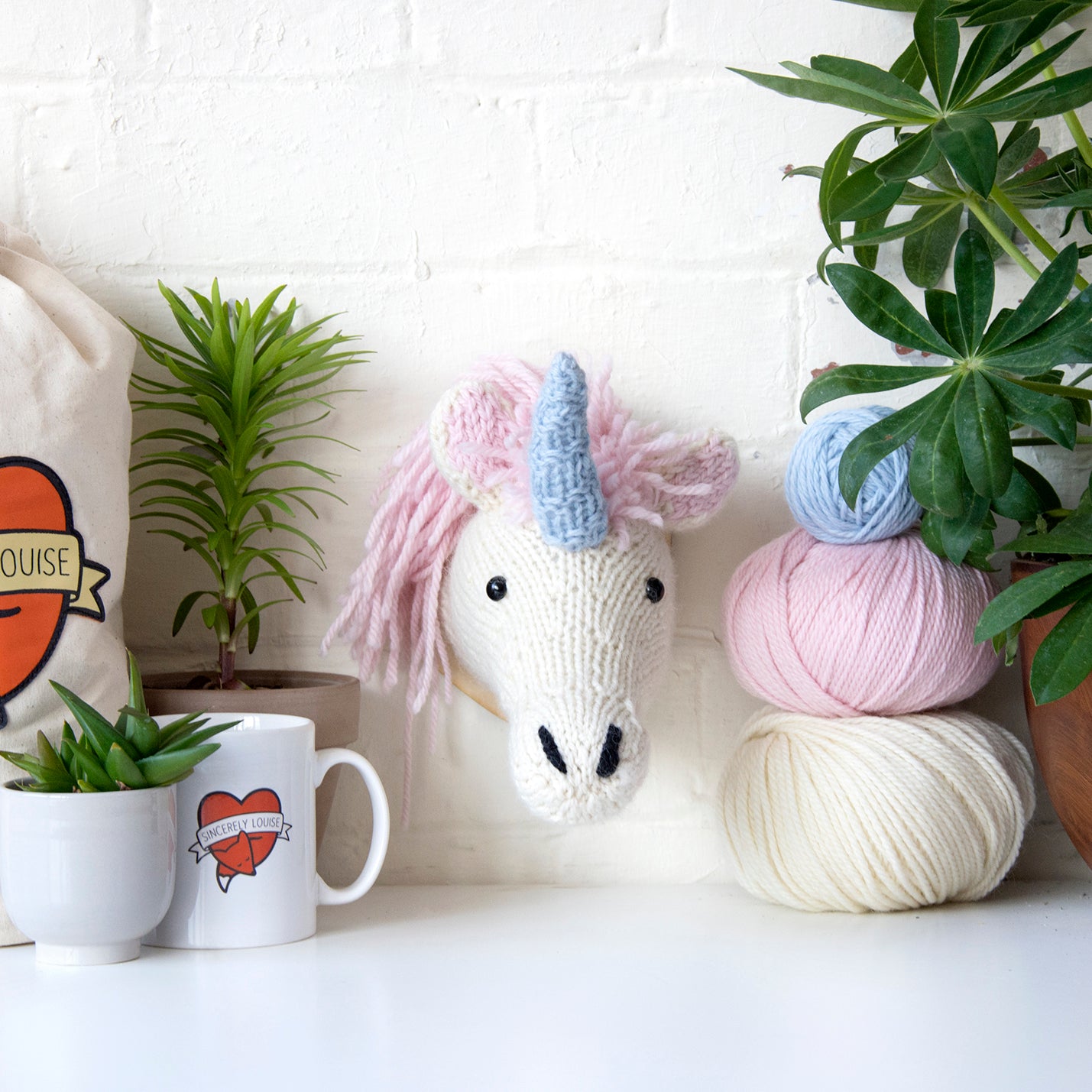 Mini Unicorn Head Knitting Kit (4571982233732)