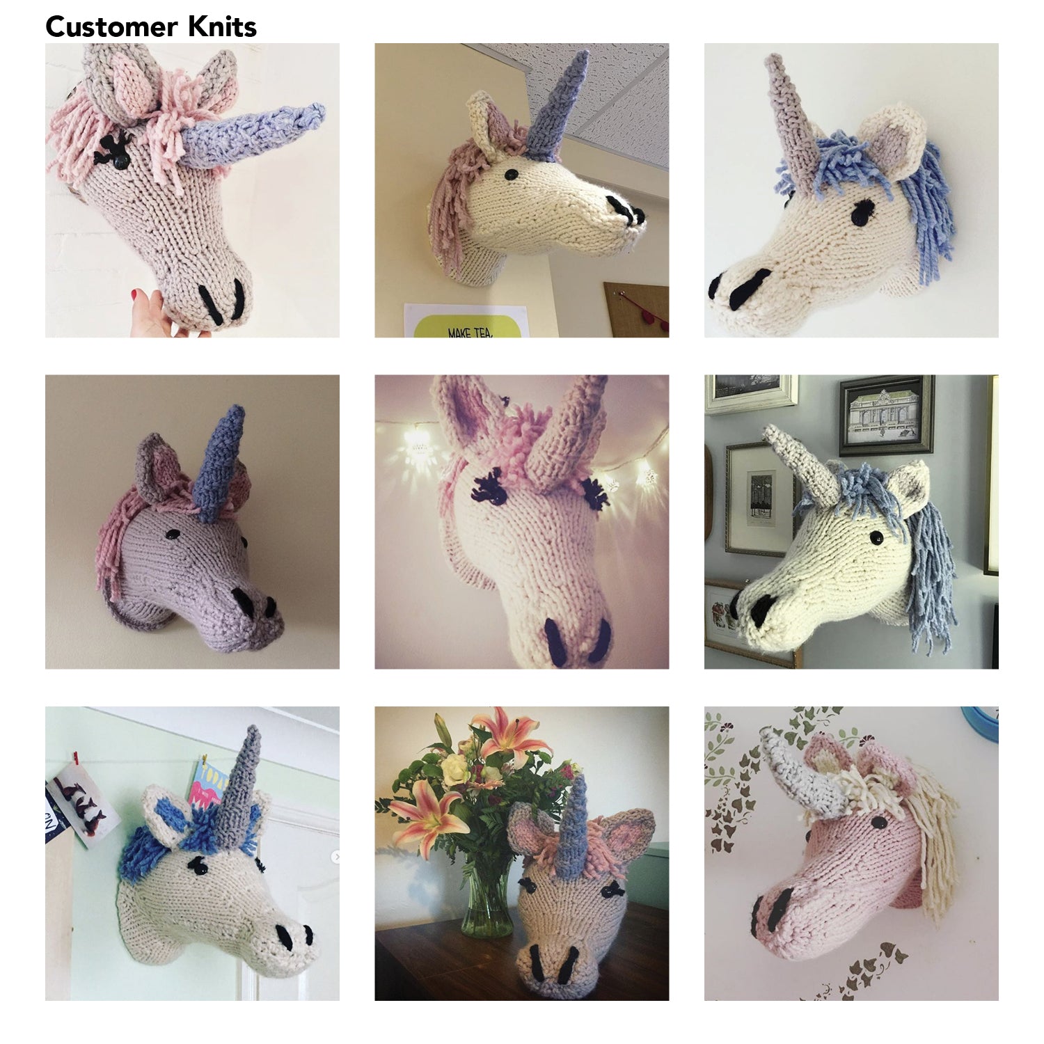Giant Unicorn Head Knitting Kit (4508614033540)