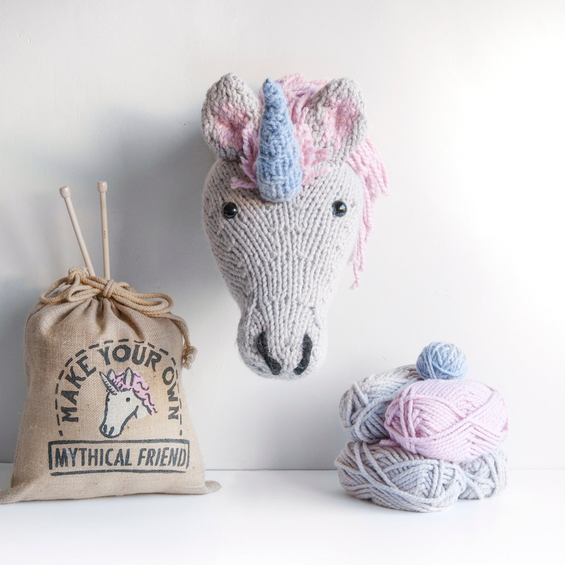 Giant Unicorn Head Knitting Kit (4508614033540)